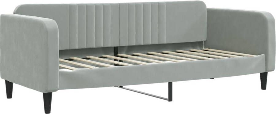 VidaXL -Slaapbank-80x200-cm-fluweel-lichtgrijs