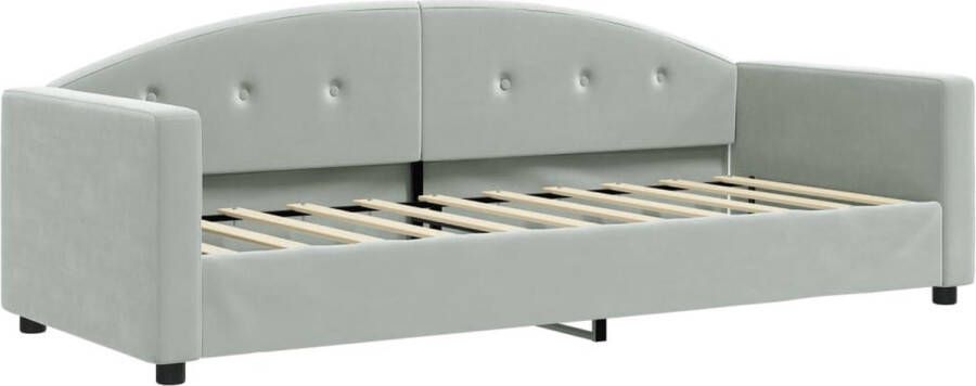 VidaXL -Slaapbank-80x200-cm-fluweel-lichtgrijs - Foto 3