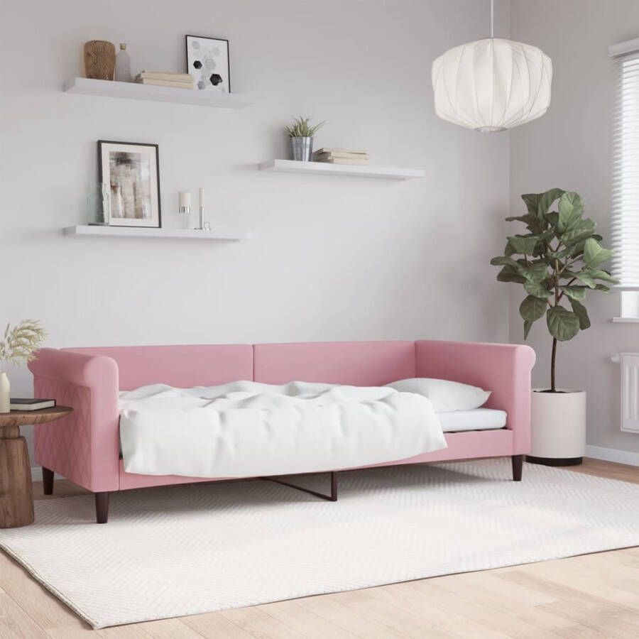 VidaXL -Slaapbank-80x200-cm-fluweel-roze - Foto 6