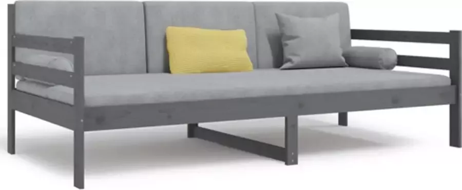 VidaXL Slaapbank 80x200 cm massief grenenhout grijs - Foto 2