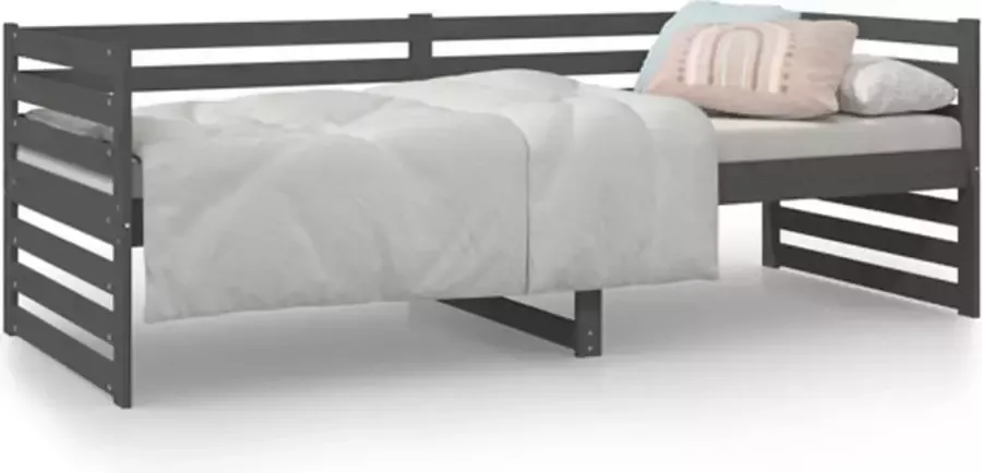 VidaXL -Slaapbank-80x200-cm-massief-grenenhout-grijs - Foto 2