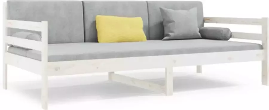VidaXL Slaapbank zonder matras 80x200 cm massief grenenhout wit - Foto 3