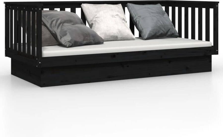 VidaXL -Slaapbank-80x200-cm-massief-grenenhout-zwart - Foto 5