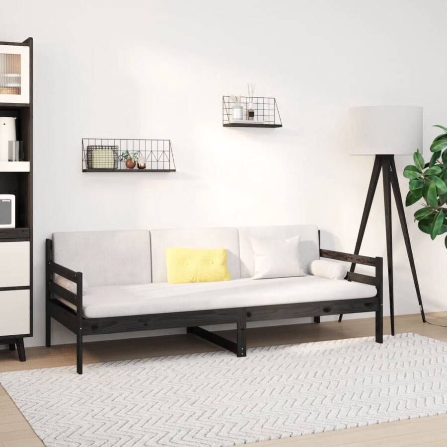VidaXL -Slaapbank-80x200-cm-massief-grenenhout-zwart