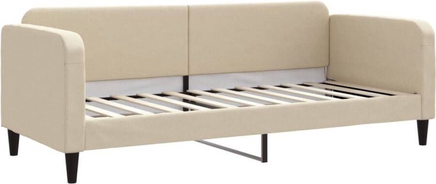 VidaXL Slaapbank 80x200 cm stof crÃ¨mekleurig