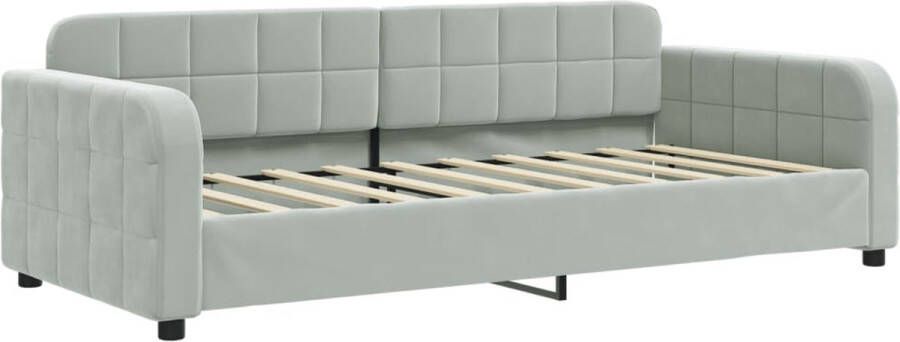 VidaXL -Slaapbank-90x190-cm-fluweel-lichtgrijs