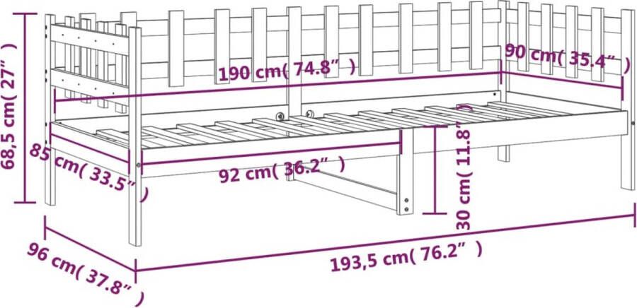 VidaXL -Slaapbank-90x190-cm-massief-grenenhout - Foto 4