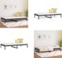 VidaXL Slaapbank 90x190 cm massief grenenhout grijs 3FT Single Slaapbank Slaapbanken Bedbank Bed - Thumbnail 2