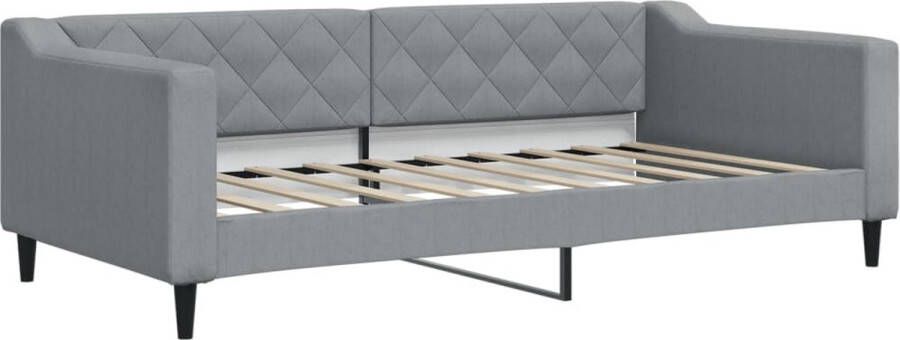 VidaXL -Slaapbank-90x190-cm-stof-lichtgrijs