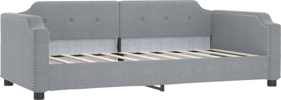 VidaXL -Slaapbank-90x190-cm-stof-lichtgrijs