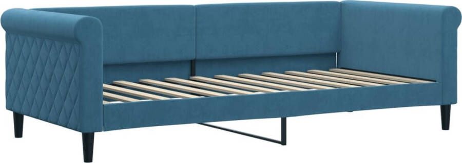 VidaXL -Slaapbank-90x200-cm-fluweel-blauw