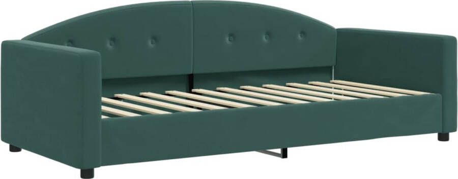 VidaXL -Slaapbank-90x200-cm-fluweel-donkergroen