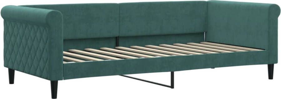 VidaXL -Slaapbank-90x200-cm-fluweel-donkergroen - Foto 2