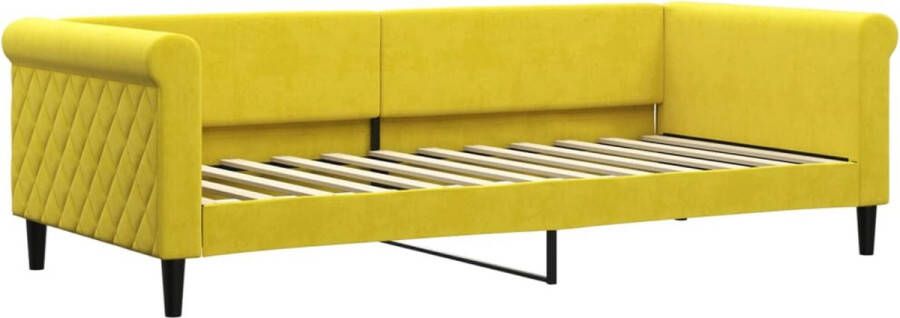 VidaXL -Slaapbank-90x200-cm-fluweel-geel