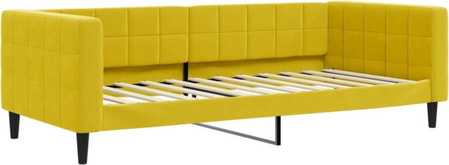 VidaXL -Slaapbank-90x200-cm-fluweel-geel