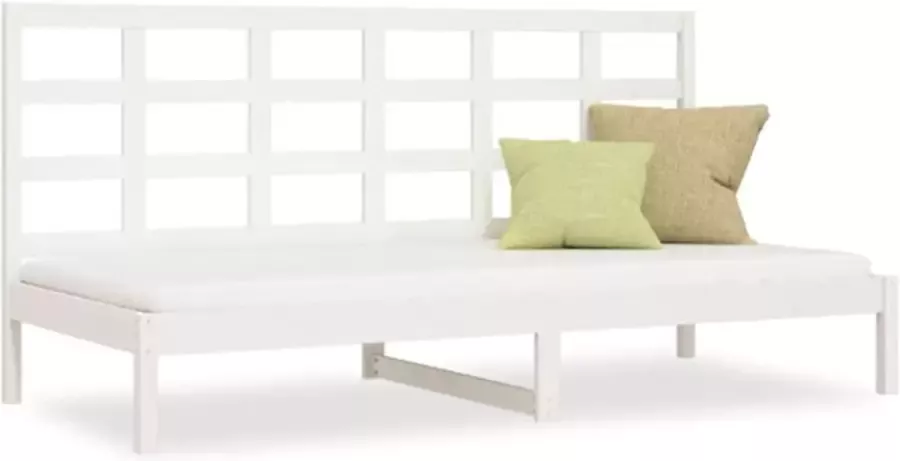 VIDAXL Slaapbank zonder matras 90x200 cm massief grenenhout wit - Foto 5