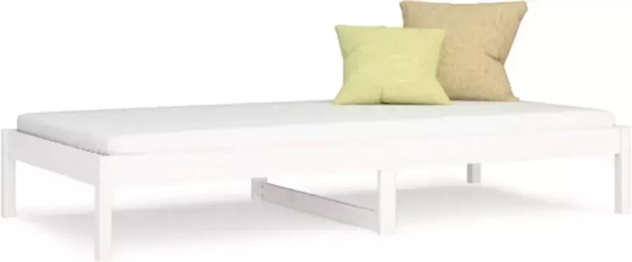 VidaXL Slaapbank zonder matras 90x200 cm massief grenenhout wit - Foto 2