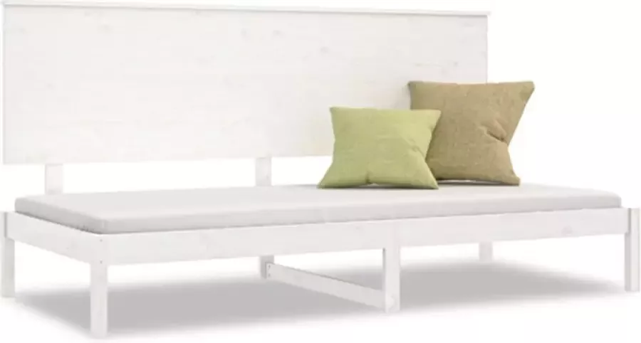VIDAXL Slaapbank zonder matras 90x200 cm massief grenenhout wit - Foto 4