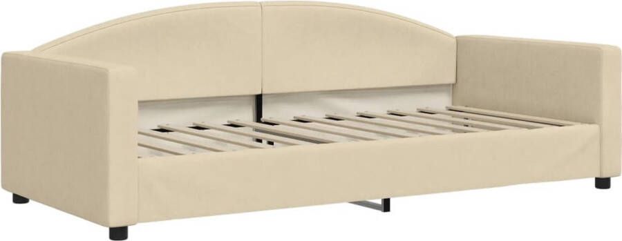 VidaXL Slaapbank 90x200 cm stof crÃ¨mekleurig - Foto 2