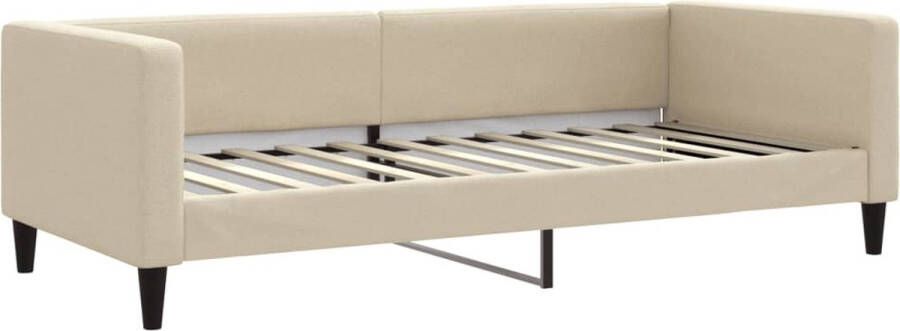 VidaXL Slaapbank 90x200 cm stof crÃ¨mekleurig