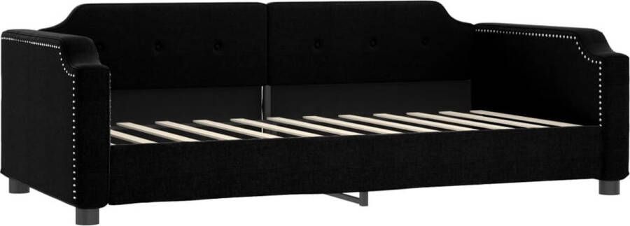 VidaXL -Slaapbank-90x200-cm-stof-zwart