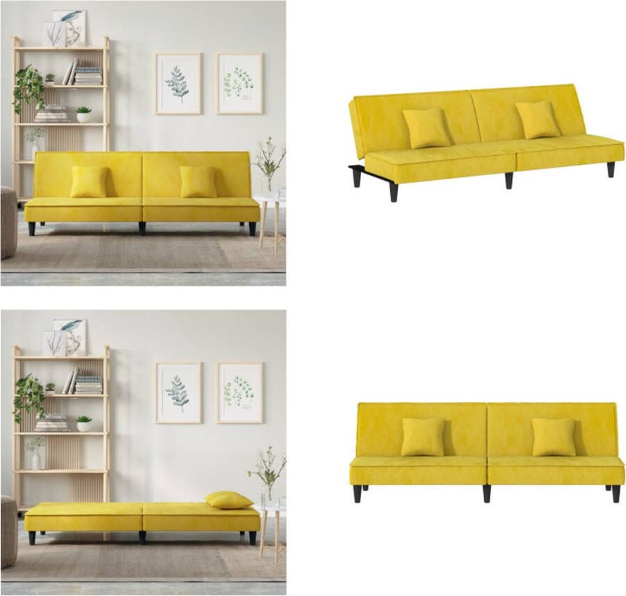 VidaXL -Slaapbank-fluweel-geel