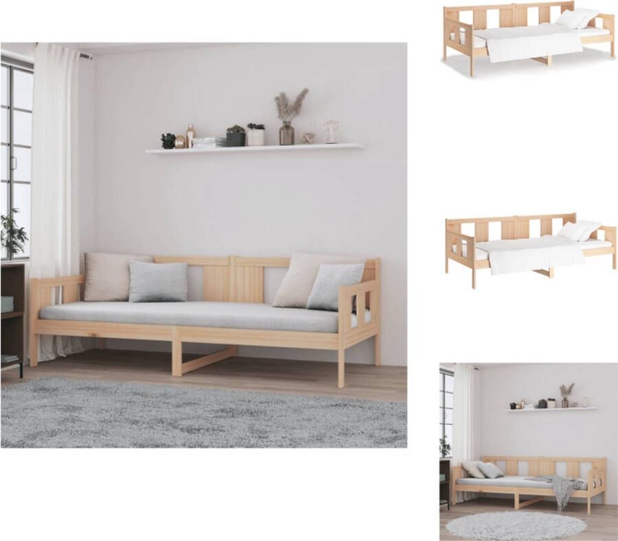 VidaXL Slaapbank Grenenhout 203.5 x 86 x 69.5 cm Rustieke uitstraling Bed