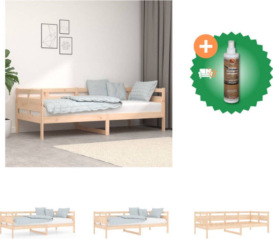 VidaXL Slaapbank Grenenhout 203.5 x 96.5 x 66 cm Massief hout Logeerbed en bank Bed Inclusief Houtreiniger en verfrisser - Foto 2
