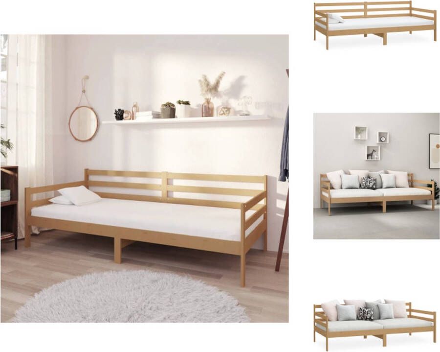 VidaXL Bedbank Bedbanken Bed Bank Bed Banken Bedbank massief grenenhout honingbruin 90x200 cm - Foto 2