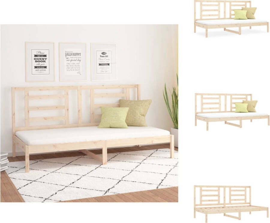 The Living Store Slaapbank 80x200 cm massief grenenhout Slaapbank Slaapbanken Bedbank Bed Bedframe Houten Bedframe Bedbodem Logeerbed Slaapmeubel Ledikant Bedbanken