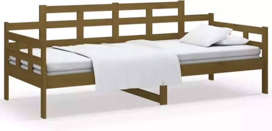 VidaXL Slaapbank massief grenenhout honingbruin 90x190 cm - Foto 2