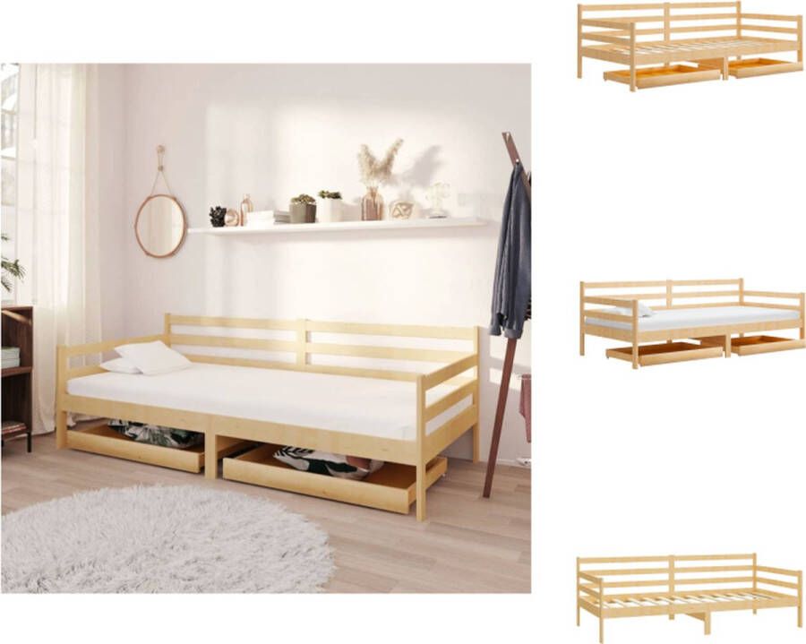 VidaXL Slaapbank Houten 204x98x70 cm Massief grenenhout Bed