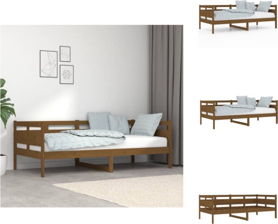 vidaXL Slaapbank Houten Honingbruin 193.5 x 96.5 x 66 cm Montage vereist Bed