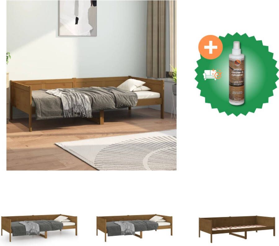 VidaXL Slaapbank Massief Grenenhout 203.5 x 86 x 56.5 cm Rustieke Charme Bed Inclusief Houtreiniger en verfrisser - Foto 2