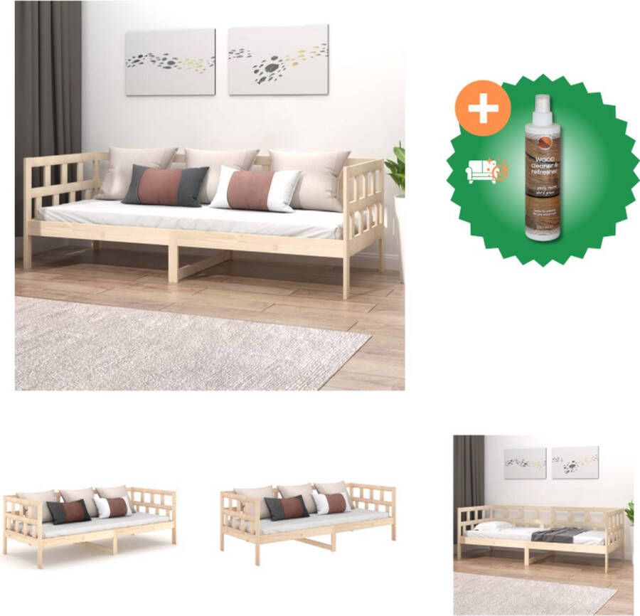 VidaXL Slaapbank Massief Grenenhout 203.5 x 86 x 68.5 cm Rustieke Charme Bed Inclusief Houtreiniger en verfrisser