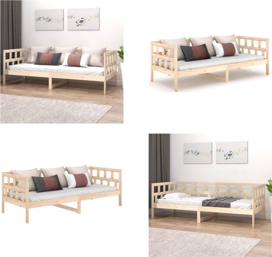 vidaXL Slaapbank massief grenenhout 80x200 cm Slaapbank Slaapbanken Bedbank Bed