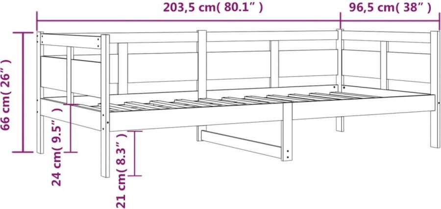 VidaXL -Slaapbank-massief-grenenhout-90-x-200-cm - Foto 2