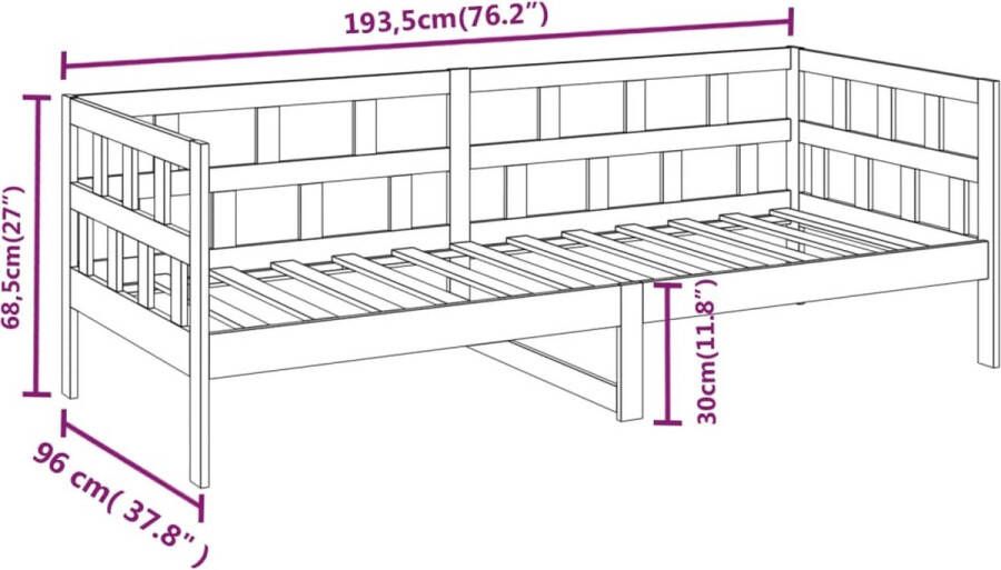 VidaXL -Slaapbank-massief-grenenhout-90x190-cm