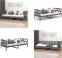 VidaXL Slaapbank massief grenenhout grijs 80x200 cm Slaapbank Slaapbanken Bedbank Bed - Thumbnail 1