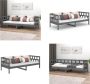 VidaXL Slaapbank massief grenenhout grijs 90x200 cm Slaapbank Slaapbanken Bedbank Bed - Thumbnail 1