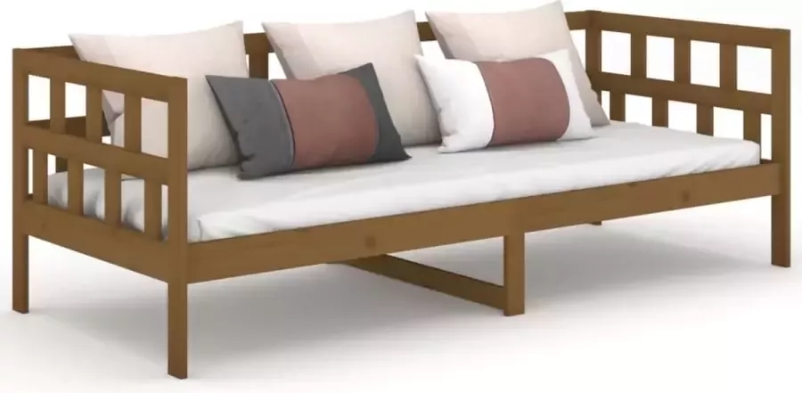 VidaXL Slaapbank massief grenenhout honingbruin 90x190 cm