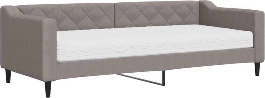 VidaXL -Slaapbank-met-matras-80x200-cm-stof-taupe - Foto 4