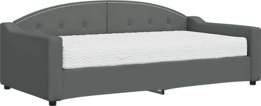 VidaXL -Slaapbank-met-matras-90x190-cm-stof-donkergrijs - Foto 2