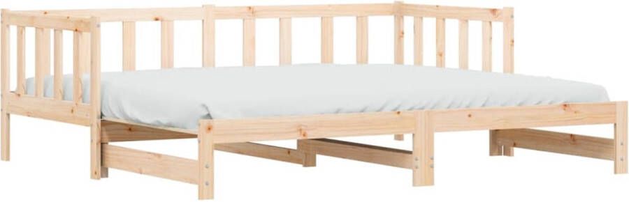 VidaXL -Slaapbank-met-onderschuifbed-80x200-cm-massief-grenenhout - Foto 3