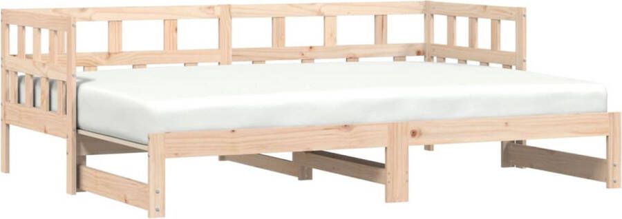 VidaXL -Slaapbank-met-onderschuifbed-90x200-cm-massief-grenenhout - Foto 3