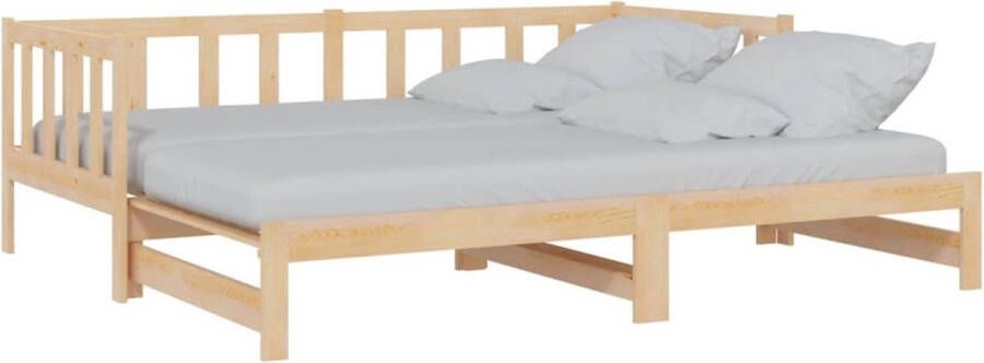 VidaXL -Slaapbank-met-onderschuifbed-90x200-cm-massief-grenenhout - Foto 4