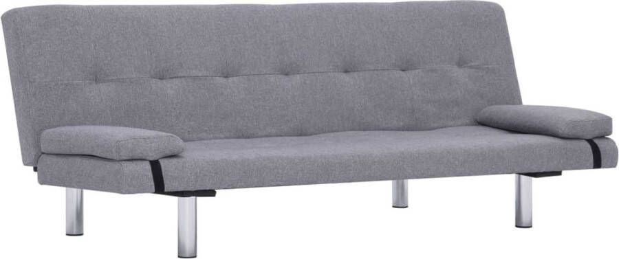 VidaXL -Slaapbank-met-twee-kussens-polyester-lichtgrijs - Foto 4