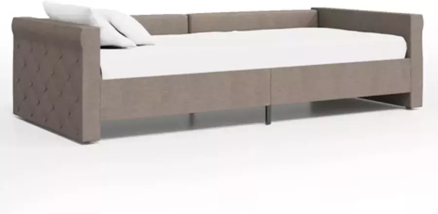 VidaXL -Slaapbank-met-USB-stof-taupe-90x200-cm - Foto 2