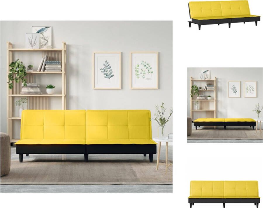 VidaXL -Slaapbank-stof-lichtgeel