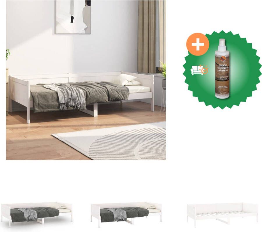 VidaXL Slaapbank Rustieke Charme Massief Grenenhout 193.5 x 96.5 x 56.5 cm Geschikt voor 90 x 190 cm Matras Montage vereist Bed Inclusief Houtreiniger en verfrisser - Foto 3